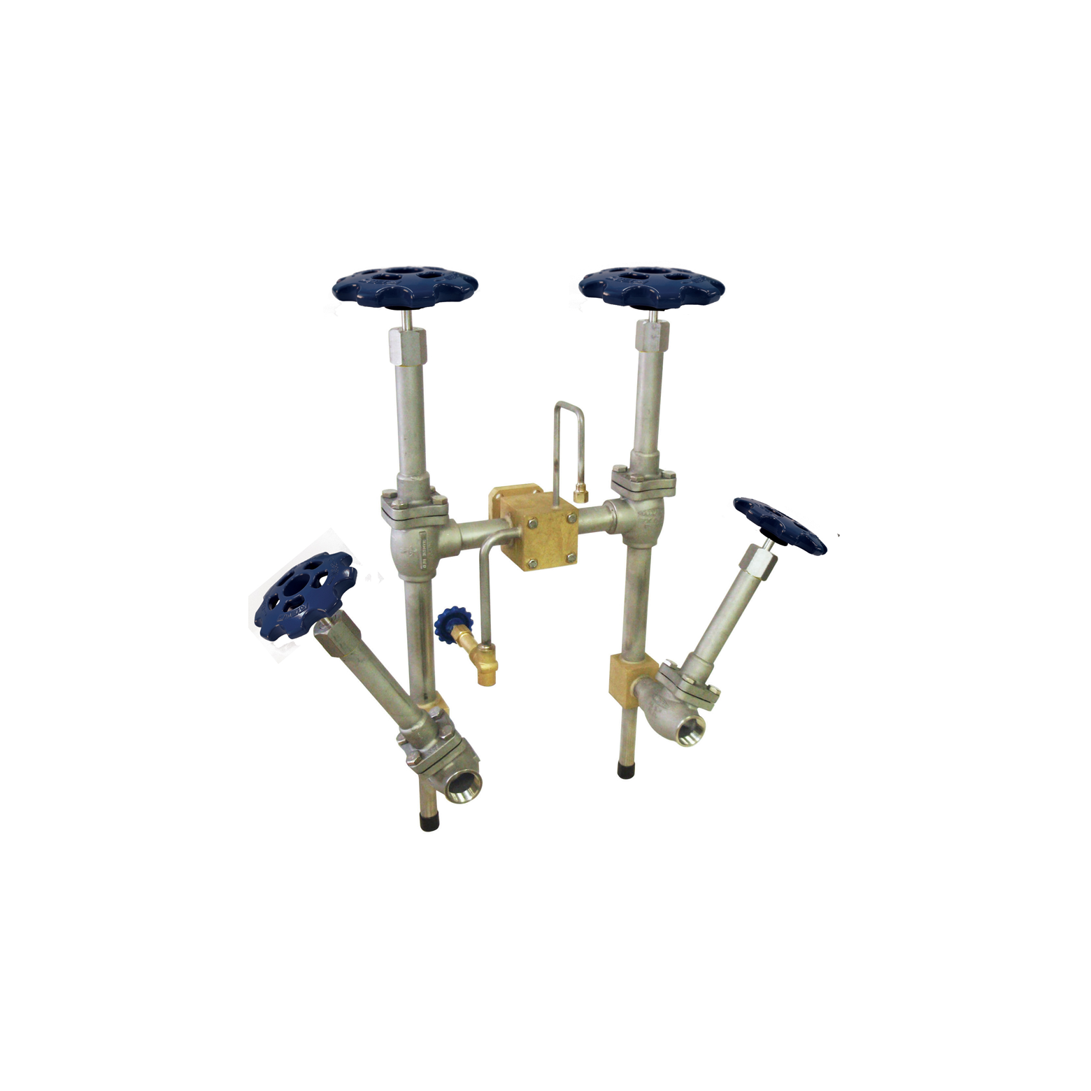 Fill manifold with 5 blue handles