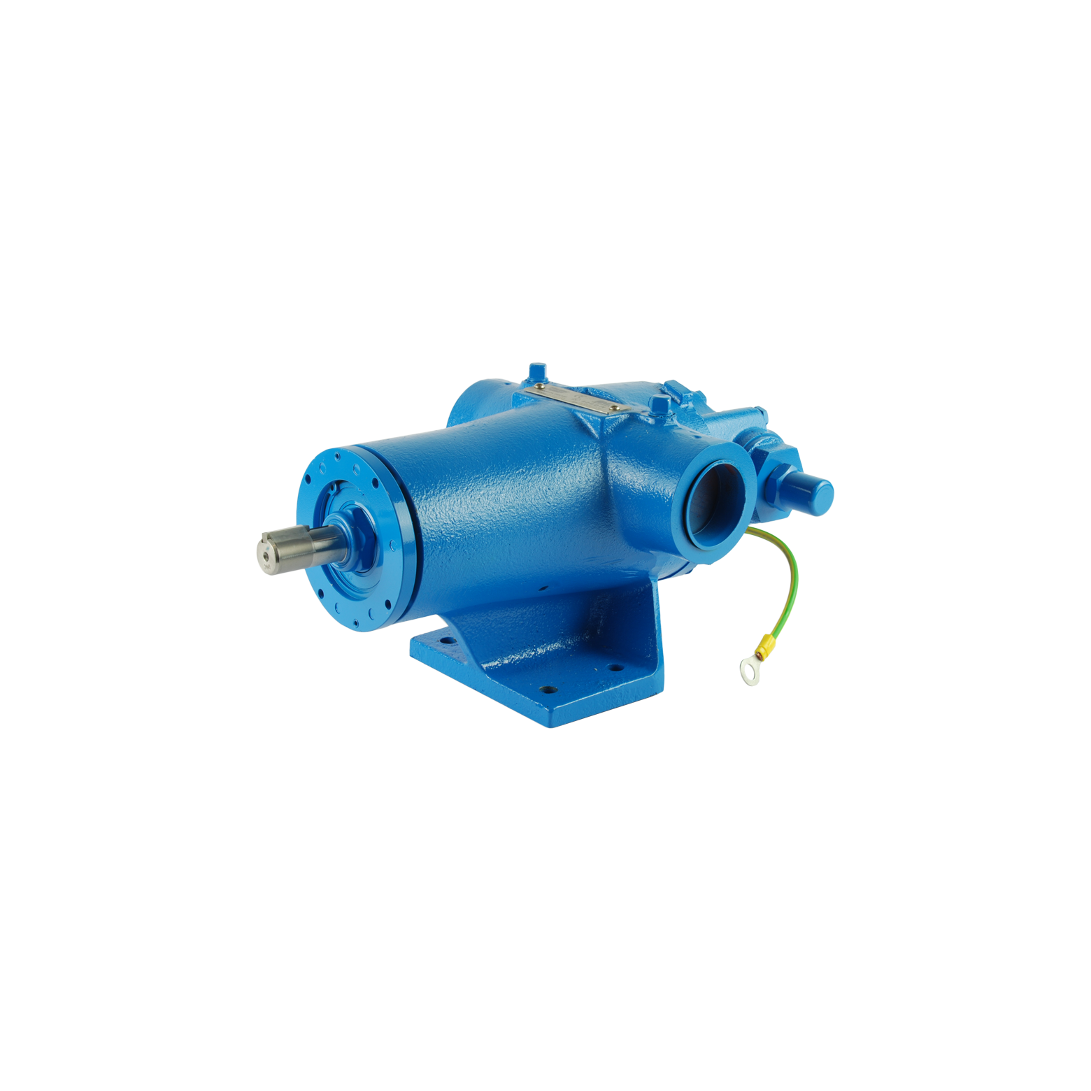 A blue gear pump